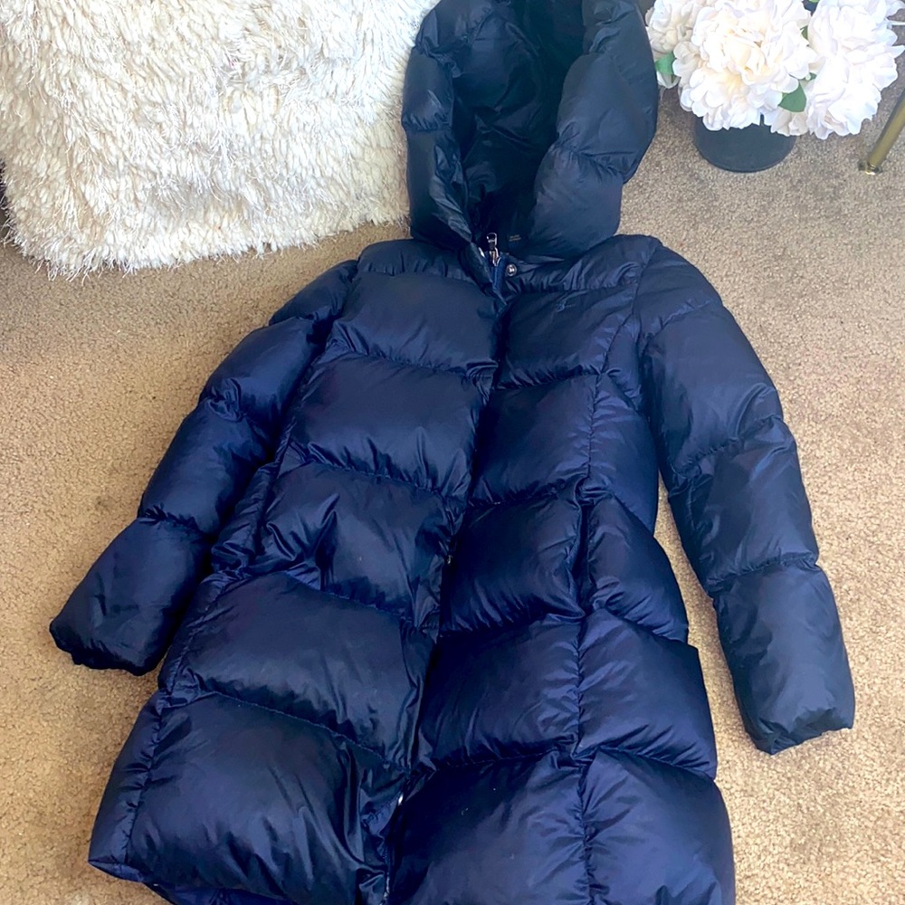 Polo-Water-Repellent Quilted Down Long Coat - Girls